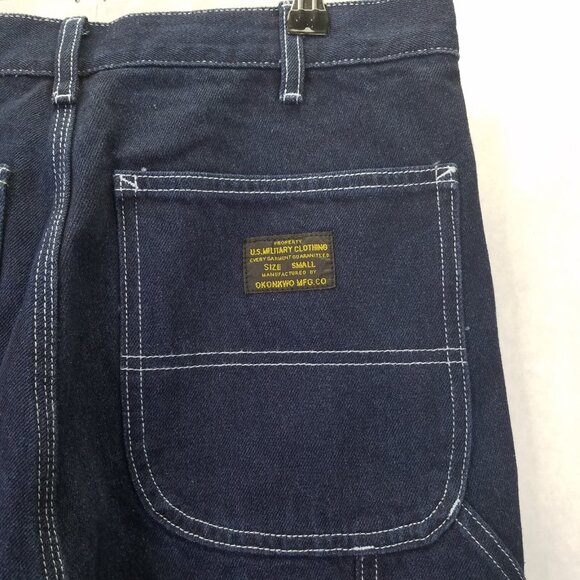 Okonkwo Railway Jeans Men's Small Carpenter Dark Wash Straight Leg Cotton NEW - Picture 10 of 16